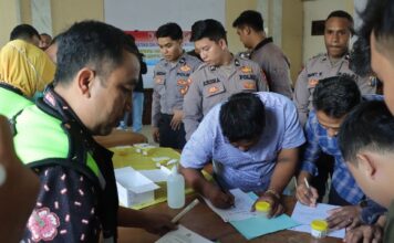 Cegah Penyalahgunaan Narkoba, Polres Nganjuk Gelar Tes Urin Mendadak