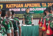 Bekali Kemampuan Binter para Babinsa, Kodim Bojonegoro Gelar Katpuan Apkowil Tersebar