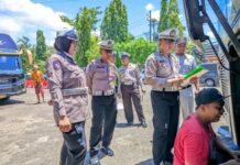 Operasi Keselamatan Semeru 2026 Ditlantas Polda Jatim Gelar Ramp Chek Angkutan Umum