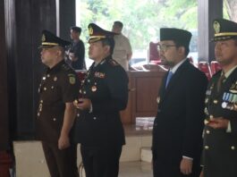 Kapolres Nganjuk Hadiri Upacara Hari Sumpah Pemuda ke-97 Bersama Forkopimda