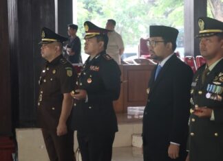 Kapolres Nganjuk Hadiri Upacara Hari Sumpah Pemuda ke-97 Bersama Forkopimda