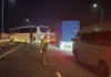 Kecelakaan Bus Vs Truk Gandeng di Jembatan Suramadu