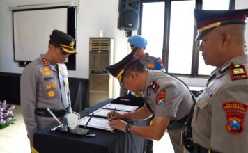 Penyegaran Organisasi, Sejumlah Pejabat Polresta Banyuwangi Berganti Posisi